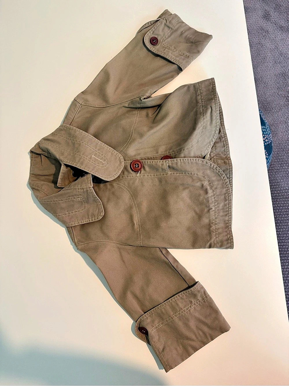 Mike & Chris Utility Cropped Jacket in Brown Size Medium